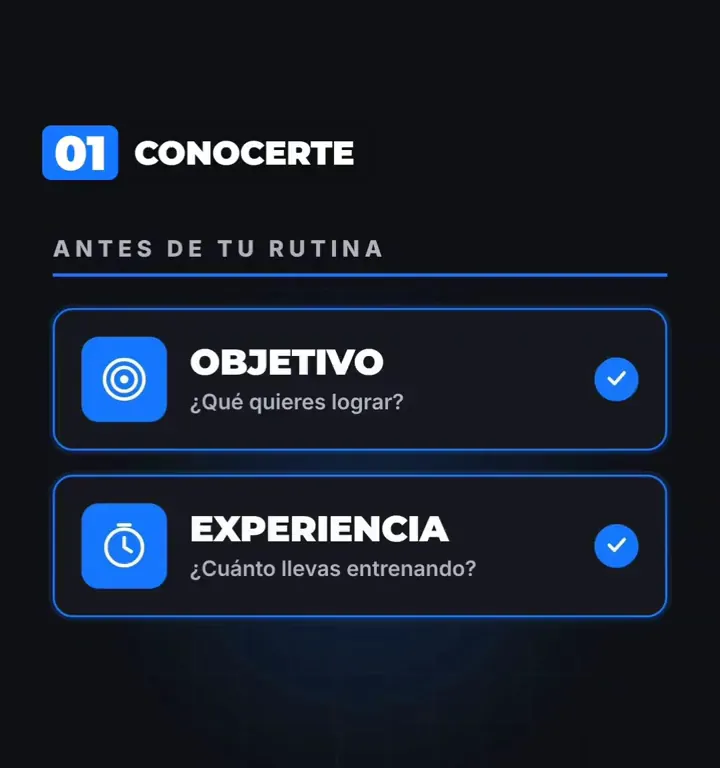 Pantalla de la app de SR Trainer: objetivo y experiencia